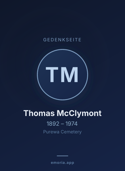 Gedenkportrait von Thomas McClymont