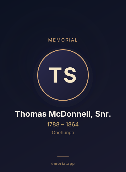 Memorial portrait of Thomas McDonnell, Snr.