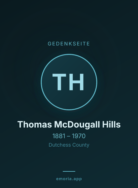 Gedenkportrait von Thomas McDougall Hills