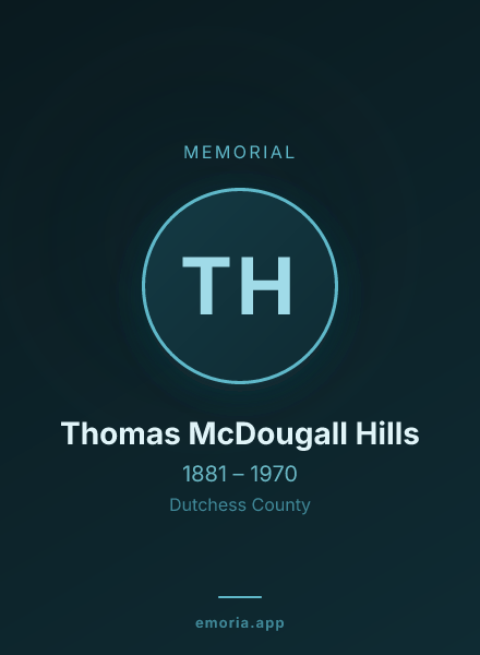 Memorial portrait of Thomas McDougall Hills