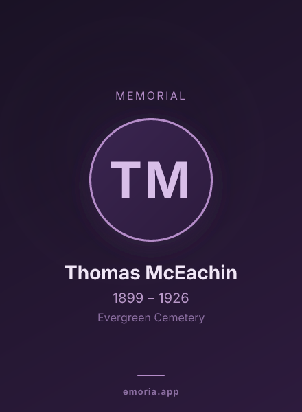 Memorial portrait of Thomas McEachin