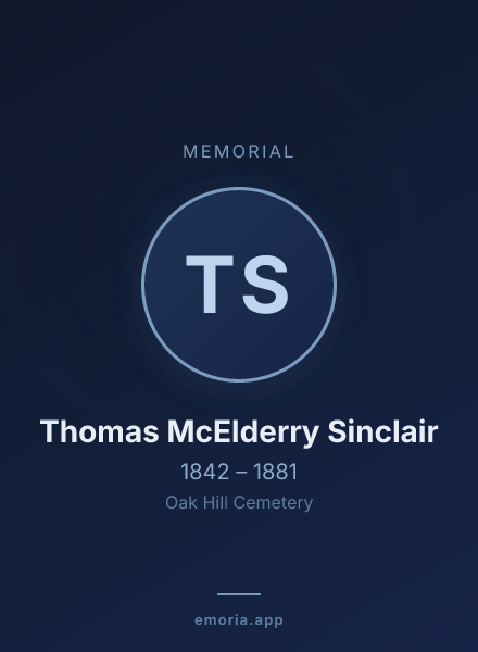 Memorial portrait of Thomas McElderry Sinclair
