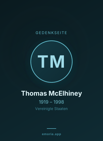 Gedenkportrait von Thomas McElhiney