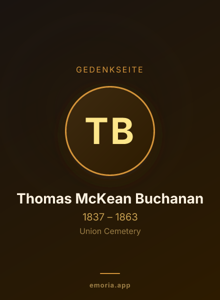 Gedenkportrait von Thomas McKean Buchanan