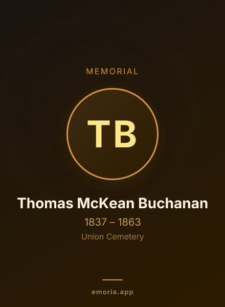 Memorial portrait of Thomas McKean Buchanan