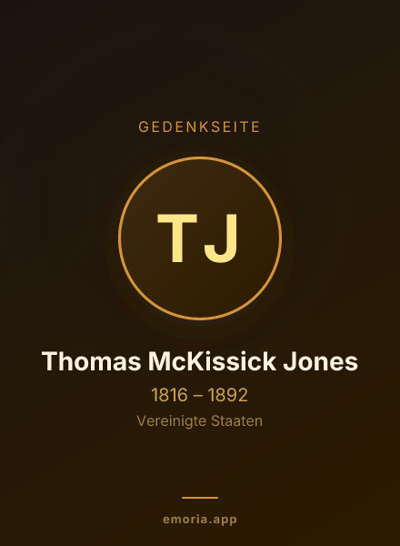 Gedenkportrait von Thomas McKissick Jones