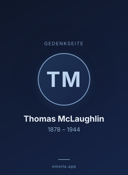 Gedenkportrait von Thomas McLaughlin