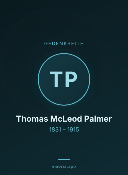 Gedenkportrait von Thomas McLeod Palmer