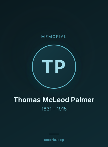 Memorial portrait of Thomas McLeod Palmer