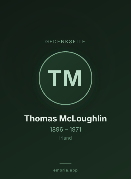Gedenkportrait von Thomas McLoughlin