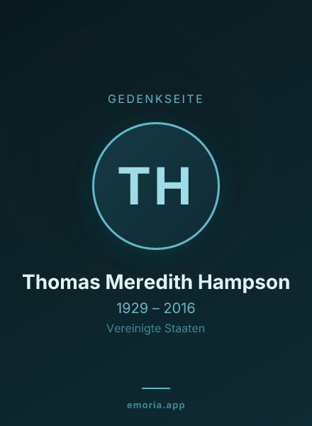 Gedenkportrait von Thomas Meredith Hampson