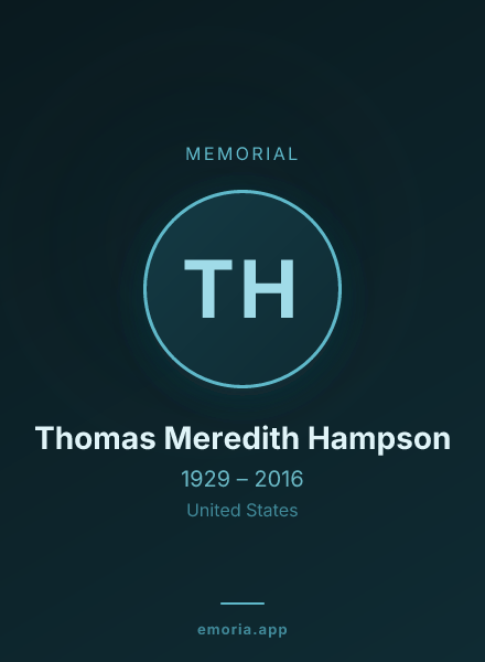 Memorial portrait of Thomas Meredith Hampson