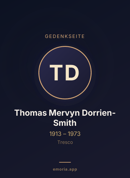 Gedenkportrait von Thomas Mervyn Dorrien-Smith