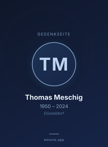 Gedenkportrait von Thomas Meschig
