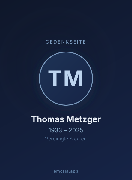 Gedenkportrait von Thomas Metzger