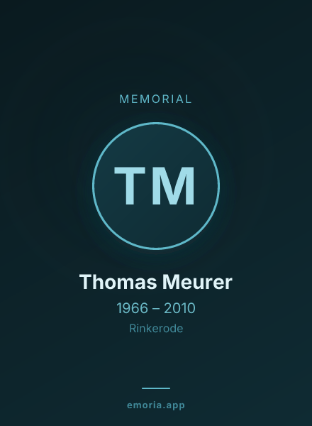 Memorial portrait of Thomas Meurer
