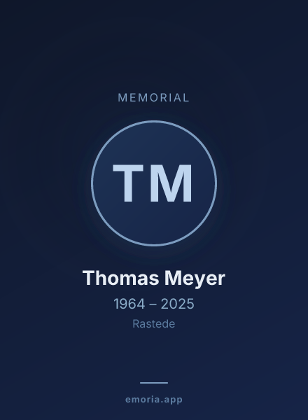 Memorial portrait of Thomas Meyer