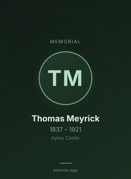 Memorial portrait of Thomas Meyrick