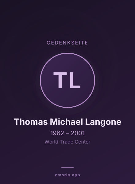 Gedenkportrait von Thomas Michael Langone