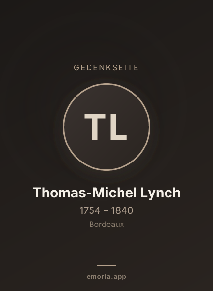Gedenkportrait von Thomas-Michel Lynch