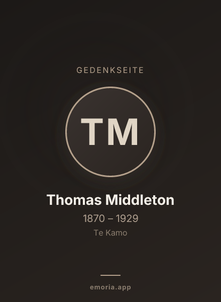 Gedenkportrait von Thomas Middleton