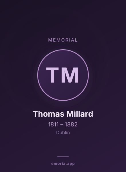 Memorial portrait of Thomas Millard