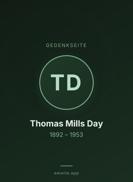 Gedenkportrait von Thomas Mills Day