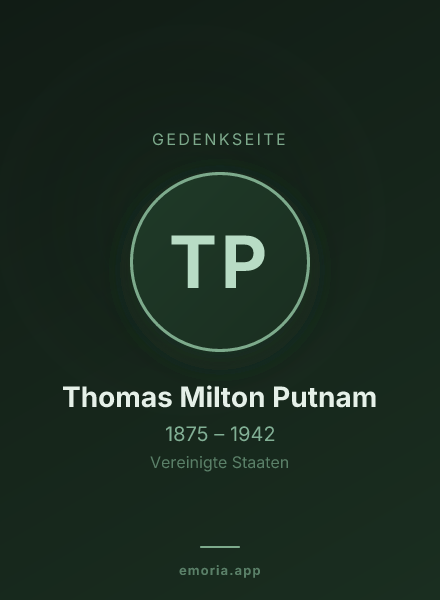 Gedenkportrait von Thomas Milton Putnam