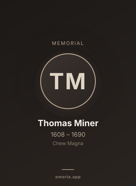 Memorial portrait of Thomas Miner