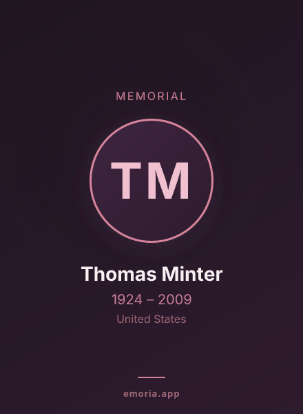 Memorial portrait of Thomas Minter