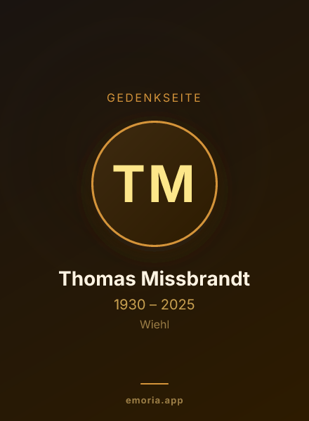 Gedenkportrait von Thomas Missbrandt