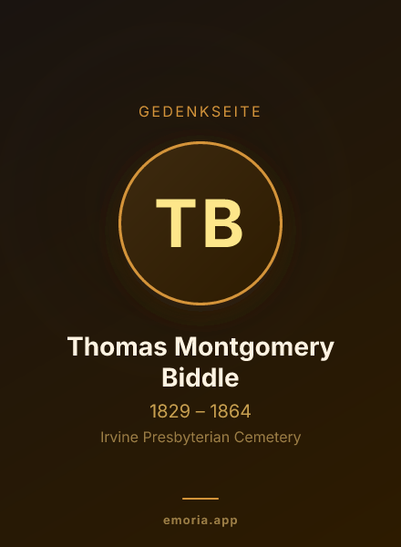 Gedenkportrait von Thomas Montgomery Biddle