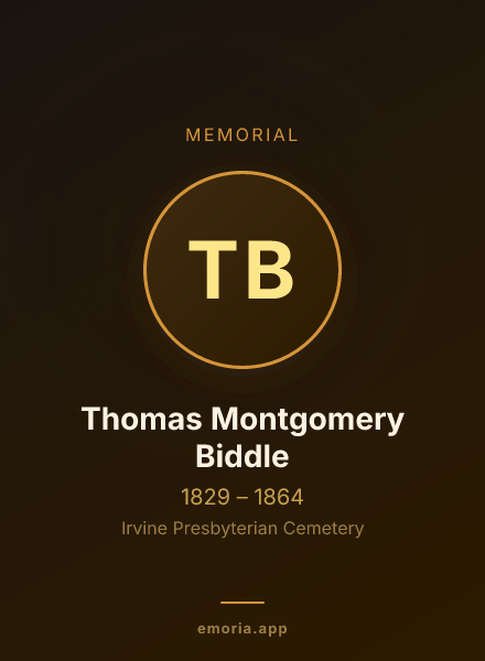 Memorial portrait of Thomas Montgomery Biddle