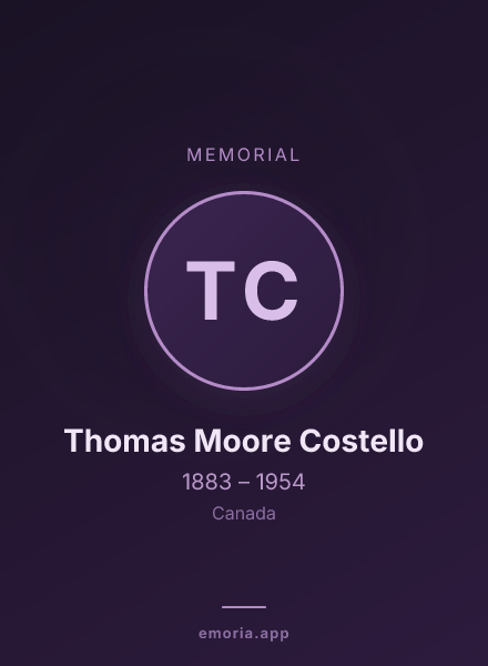 Memorial portrait of Thomas Moore Costello