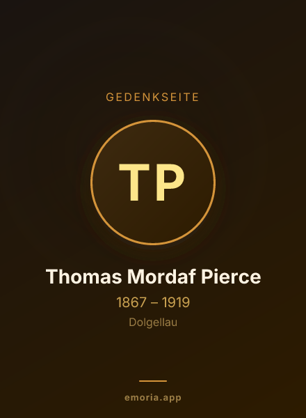 Gedenkportrait von Thomas Mordaf Pierce