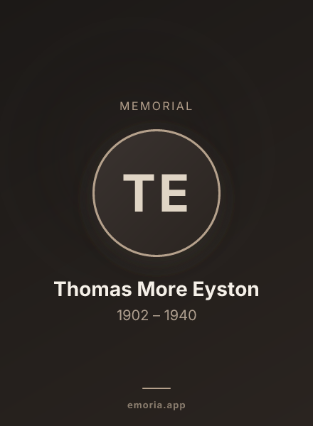 Memorial portrait of Thomas More Eyston