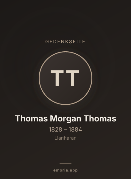 Gedenkportrait von Thomas Morgan Thomas