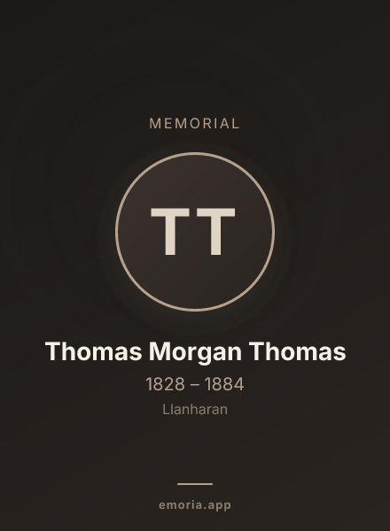 Memorial portrait of Thomas Morgan Thomas