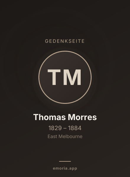 Gedenkportrait von Thomas Morres