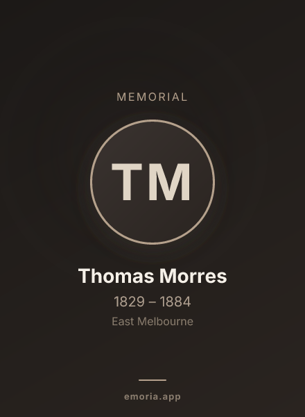Memorial portrait of Thomas Morres