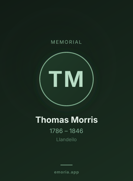 Memorial portrait of Thomas Morris