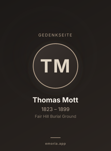 Gedenkportrait von Thomas Mott