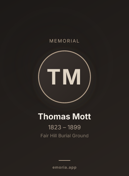 Memorial portrait of Thomas Mott