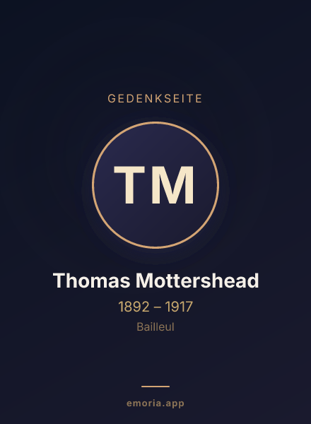 Gedenkportrait von Thomas Mottershead