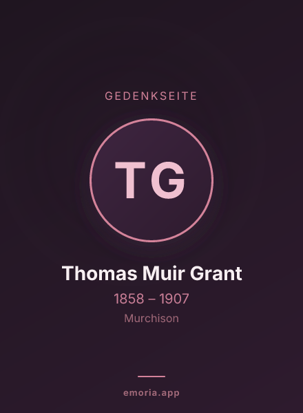 Gedenkportrait von Thomas Muir Grant