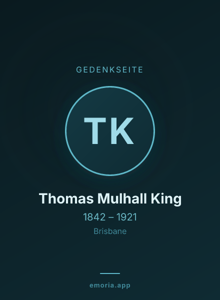 Gedenkportrait von Thomas Mulhall King