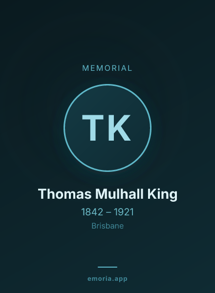 Memorial portrait of Thomas Mulhall King