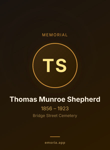 Memorial portrait of Thomas Munroe Shepherd
