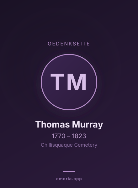 Gedenkportrait von Thomas Murray