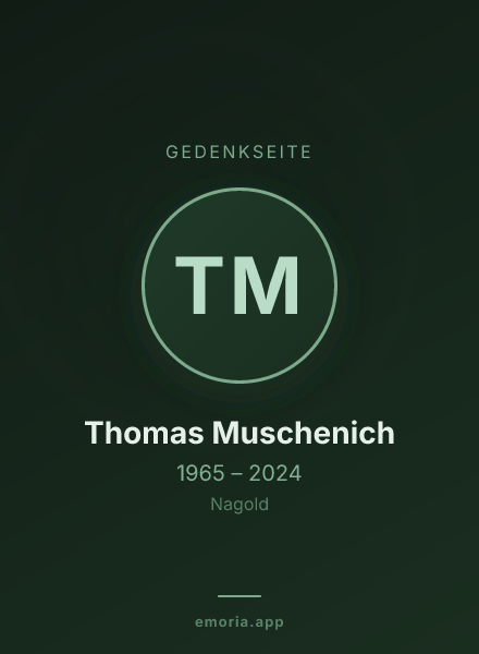 Gedenkportrait von Thomas Muschenich